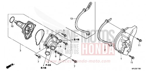 POMPE A EAU CBR1000RR8 de 2008